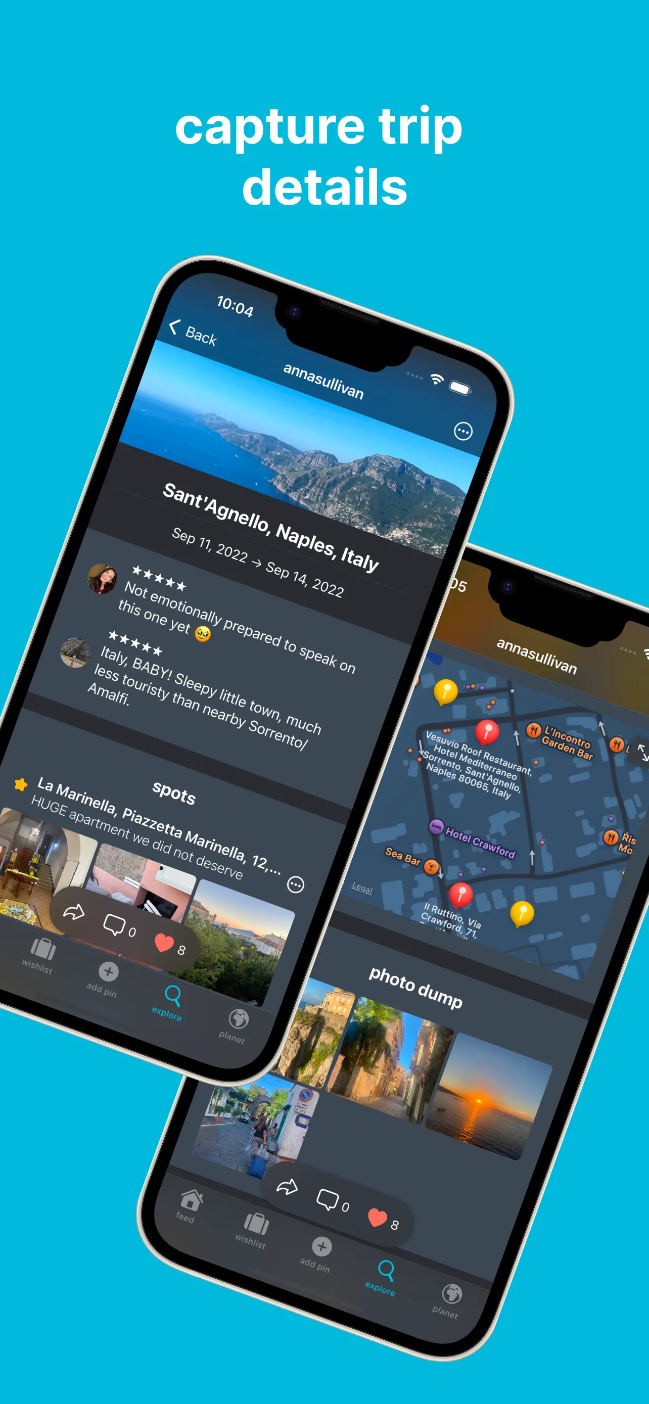 Capture your memories; After going on a trip, have all your trip details that include your travel buddies, spots, reviews, and photo dump.