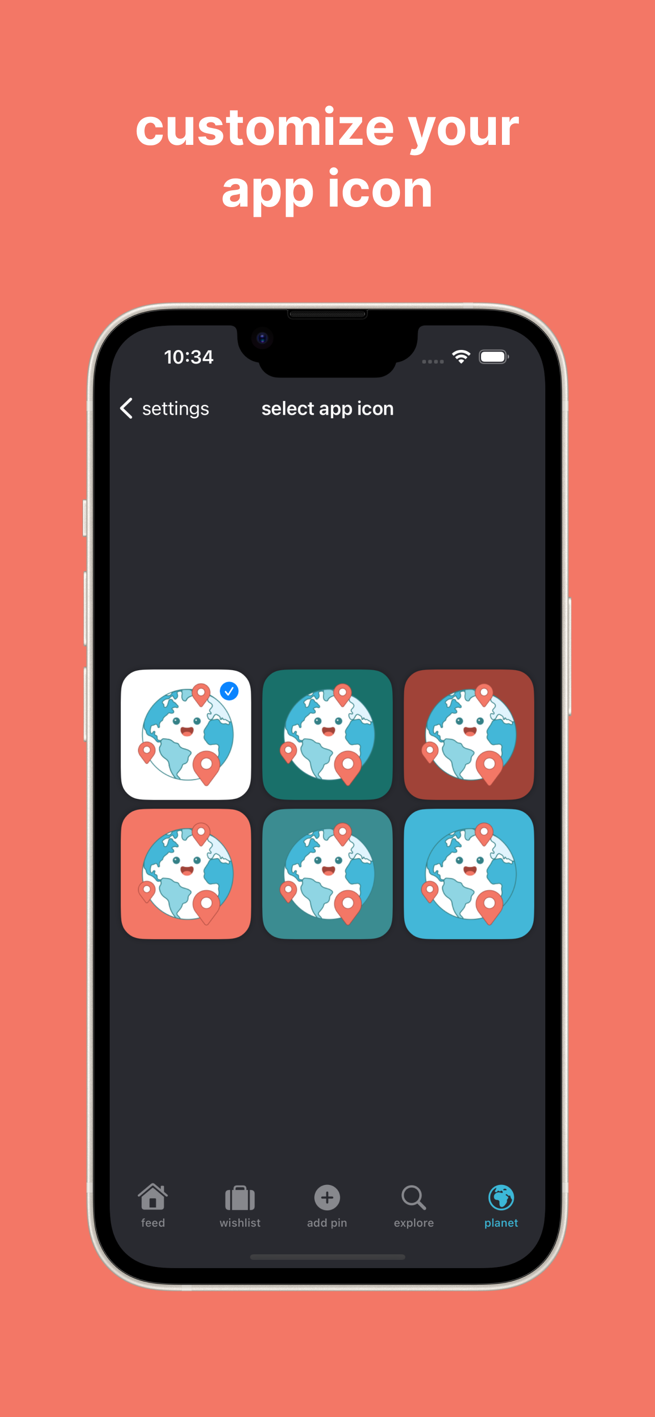 app icon selection
